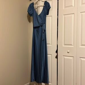 Long blue dress